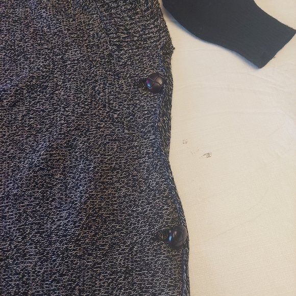 RD Style Calandri Grey Black Poncho Cowl Neck Oversized Drape Sweater Size S - Picture 4 of 13